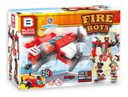 Kit 8 em 1 Veículos em Blocos de Montar Fire Bots Bombeiros