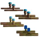 Kit 8 Emendas Ar Cond Reta 6 8 10 12mm Com Ventil R134a Aço Kit 8 Emendas Ar Cond Reta 6 8 10 12mm Com Ventil R134a Aço