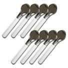 KIT 8 ESPÁTULAS Para Sorvete Italiano, Açaí INOX 28 cm Cabo BRANCO KIT 8 ESPÁTULAS Para Sorvete Italiano, Açaí INOX 28 cm Cabo BRANCO