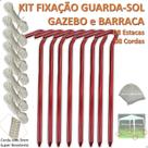 KIT 8 ESTACA (MOD101331) + 8 Cordinhas de amarração