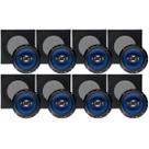 Kit 8 Falantes 6 Pol Orion 110w + Arandelas Quadradas Pretas