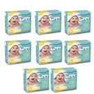Kit 8 fraldas infantil pacote com 20 tiras lippy baby - rn - total 160 fraldas