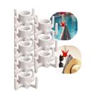 Kit 8 Gancho Para Guarda-Sol Universal Com 4 Ganchos Porta Toalha Bolsa Chapéu Praia Piscina -