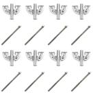 Kit 8 Garras Bumbo Cromado 12.1 + 8 Parafusos 110mm x 6mm