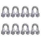 Kit 8 Grampos Clips 1/8 - Reforçado Aço Galvanizado