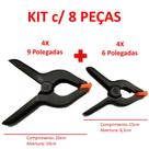 Kit 8 Grampos Pregador 4x 6Pol + 4x 9Pol Garra Pinça Presilha Grampo Foto Marcenaria Kit 8 Grampos Pregador 4x 6Pol + 4x 9Pol Garra Pinça Presilha Grampo Foto Marcenaria