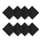 Kit 8 Guardanapo Liso Preto Poli-Algodão 45X45Cm Rafimex