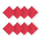 Kit 8 Guardanapo Renda Vermelho Poli-Bambu 45X45Cm Rafimex