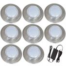 Kit 8 Hiper Led Brustec 6W Branco Inox 316L + Fonte 5A Kit 8 Hiper Led Brustec 6W Branco Inox 316L + Fonte 5A