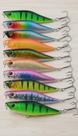 Kit 8 Iscas Artificiais Popper 7,5cm 7,5g Superfície
