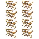 Kit 8 Jogos de Mesa Bistrô de Madeira com 2 Cadeiras Dobravel Ideal para Bar e Restaurante Mel