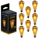 Kit 8 Lâmpada Led Filamento Retro St64 Volter 4w E27 2200k Kit 8 Lâmpada Led Filamento Retro St64 Volter 4w E27 2200k