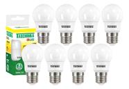 Kit 8 Lâmpada Led Tkl 30 4,9w E27 3000k Taschibra Abajur