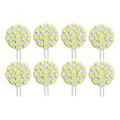 Kit 8 Lâmpadas 15 Leds G4 12V 24v Branco Frio