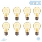 Kit 8 Lâmpadas Filamento Led Retro Vintage A60