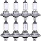 Kit 8 Lâmpadas Halógenas Osram H7 55W 12V Farol Baixo Alto Carro Moto Iluminação Potente e Original