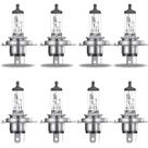 Kit 8 Lâmpadas Halógenas Osram Original H4 55W 12V Farol Baixo Alto Carro Moto Substituição Automotiva