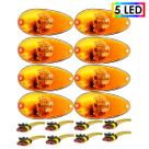 KIT 8 Lanterna Lateral Ônibus Dupla Função 5 Led BIVOLT +Conector KIT 8 Lanterna Lateral Ônibus Dupla Função 5 Led BIVOLT +Conector