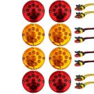 KIT 8 Lanterna Traseira Ônibus Cometa 155mm 10 LED 12V +Conector