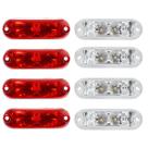Kit 8 lanterna vigia teto van escolar ducato baú led cr vm