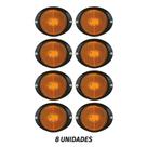 Kit 8 Lanternas Carreta Âmbar Lateral BiVolt Com Flange Kit 8 Lanternas Carreta Âmbar Lateral BiVolt Com Flange