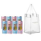Kit 8 Latas Vinho Gingantones Rosé e Branco + IceBag Personalizada