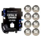 Kit 8 LED MONO 10W + Central de Comando Globaltech 120W