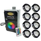 Kit 8 Led Piscina JWAY20 9W Rgb + Controlador JMCW08 Jacuzzi