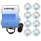 Kit 8 Led Piscina RGB Colorido COB Sodramar + Central Touch