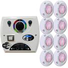 Kit 8 LED Piscina RGB Colorido SMD 9W + Central Wifi Sodramar.