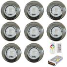 KIT 8 Led Rgb 10w Inox Premium Iluminação Piscina 12V