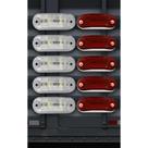 Kit 8 Leds Teto Van Caminhão Placa Bivolt Cristal/Vermelho