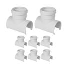 Kit 8 Liga Fácil Tapa Furo Tee Esgoto 100x75mm Mold Estrela Kit 8 Liga Fácil Tapa Furo Tee Esgoto 100x75mm Mold Estrela