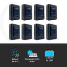 Kit 8 Luminária Arandela Solar LED Externa Sensor Crepuscular IP65