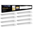 Kit 8 Luminaria Led Sobrepor Linear 18w 6500k Bivolt 60cm