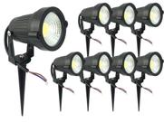 Kit 8 Luminária Spot Luz Led De Alto Brilho 7w 110v/220v Espeto De Jardim