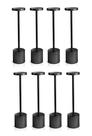 Kit 8 Luminárias de Mesa Candeeiro Led Preto Sem Fio Tutto Home Recarregável