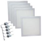 Kit 8 Luminárias LED 24W Embutir Quadrado Plafon 30x30 Branco 6500k
