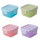 Kit 8 Mini Potes Recipiente com Trava Plástico Coloridos