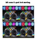 kit 8 Mini Spot Led Moving Head 20w 7 Desenhos Cores Potente