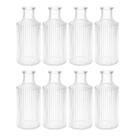 Kit 8 Mini Vaso Decorativo de Vidro 11 cm Transparente para Flores Decoração Casa Mesa