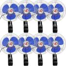Kit 8 Mini Ventilador Veicular Carro Ônibus Caminhão De 15cm