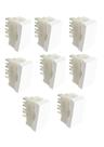 Kit 8 Modulo Interruptor Simples Branco Alumbra Inova Pro