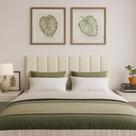 Kit 8 Módulos Maya Adesivos de Parede 45x20 Cor Off White Compativel Com Cama Box Queen 1.58
