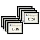 Kit 8 Molduras Porta Diploma Certificado A4 21x30 Preto