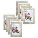 Kit 8 Molduras Porta Retrato 15x21 3cm Relevo Bege