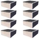 Kit 8 Organizador de Nylon 40x40x11 Preto Toalhas Edredom Kit 8 Organizador de Nylon 40x40x11 Preto Toalhas Edredom