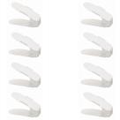 Kit 8 Organizadores de Sapato Reforçado com Regulagem Branco