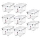 Kit 8 Organizadores Decorativa Multiuso 4,3L Transparente