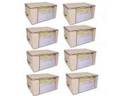 Kit 8 Organizadores Multiuso Marfim 60x45x30cm 621 VB Home